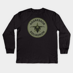 Aggressor Squadron (subdued) Kids Long Sleeve T-Shirt